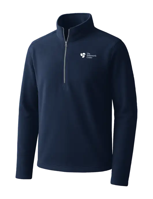 Navy Microfleece 1/2 Zip Pullover w/Holdsworth Center Logo