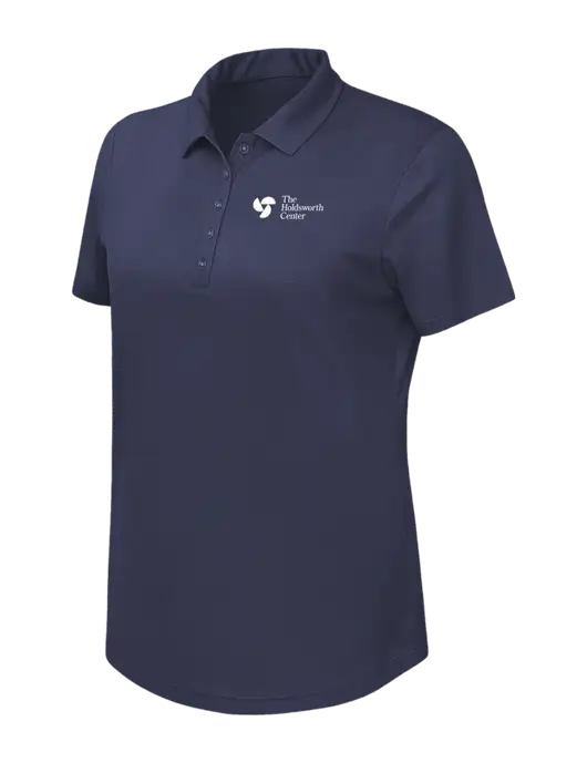Callaway Womens Birdseye Navy Polo w/Holdsworth Center Logo