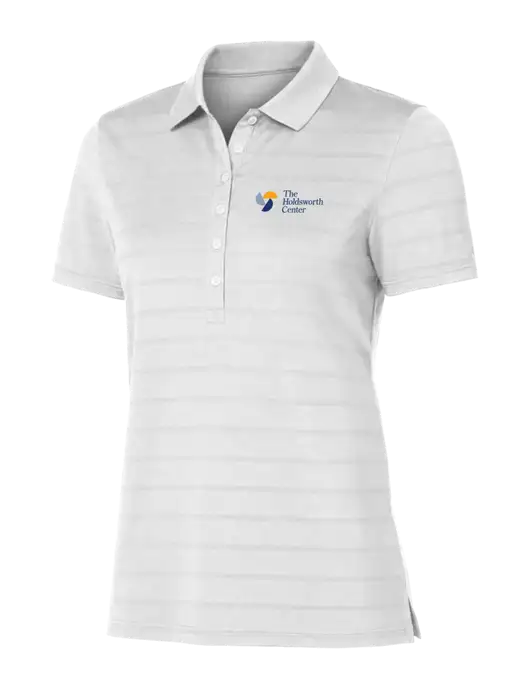 Callaway Womens Bright White Ventilated Polo w/Holdsworth Center Logo