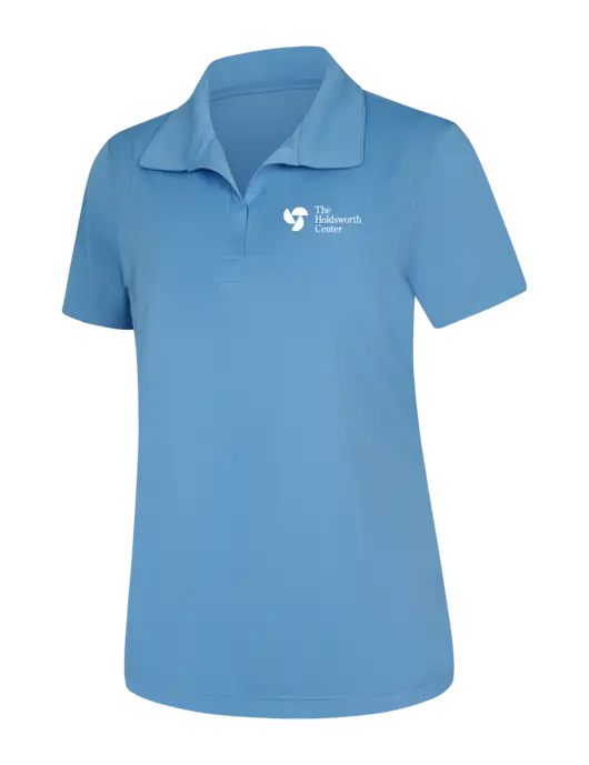 Womens Carolina Blue Micropique Sport-Wick Polo w/Holdsworth Center Logo