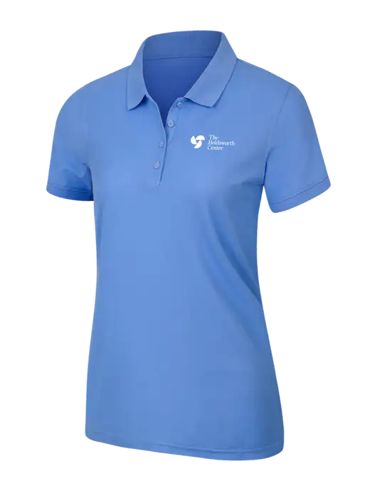 Carolina Blue Womens Core Classic Pique Polo w/Holdsworth Center Logo