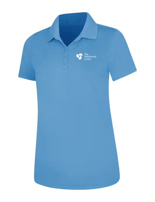 Carolina Blue Womens Dry Zone UV Mesh Polo w/Holdsworth Center Logo