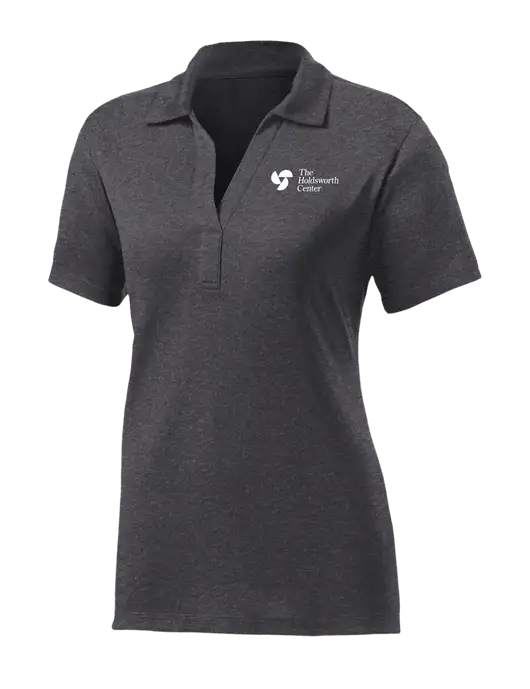 Womens Dark Grey Heather Contender Polo w/Holdsworth Center Logo
