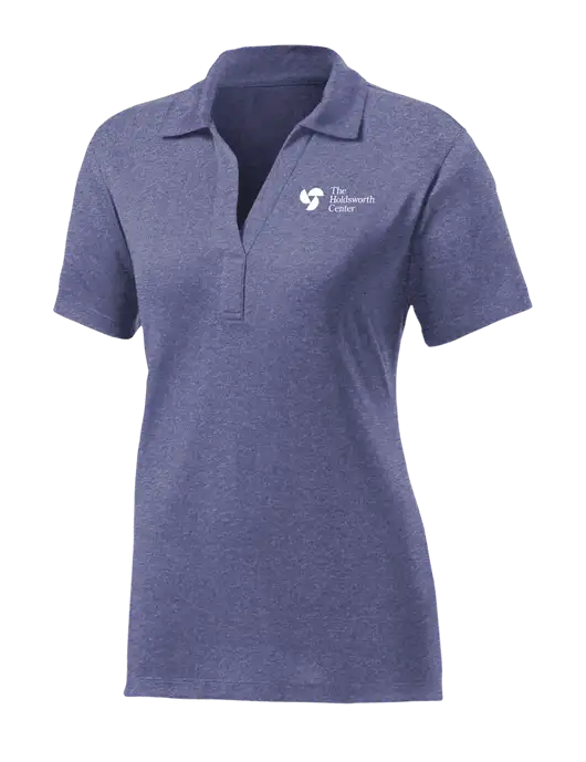 Womens Navy Heather Contender Polo w/Holdsworth Center Logo