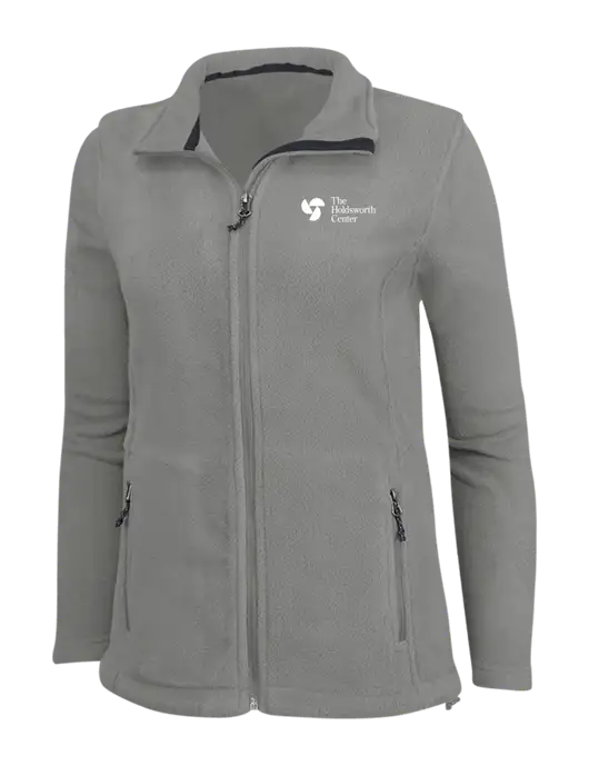 Womens Medium Grey Fleece Jacket w/Holdsworth Center Logo