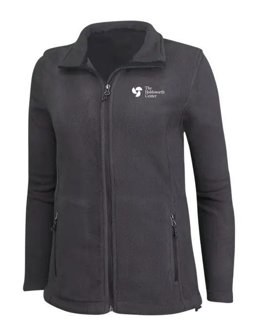 Womens Fleece Dark Grey Jacket w/Holdsworth Center Logo