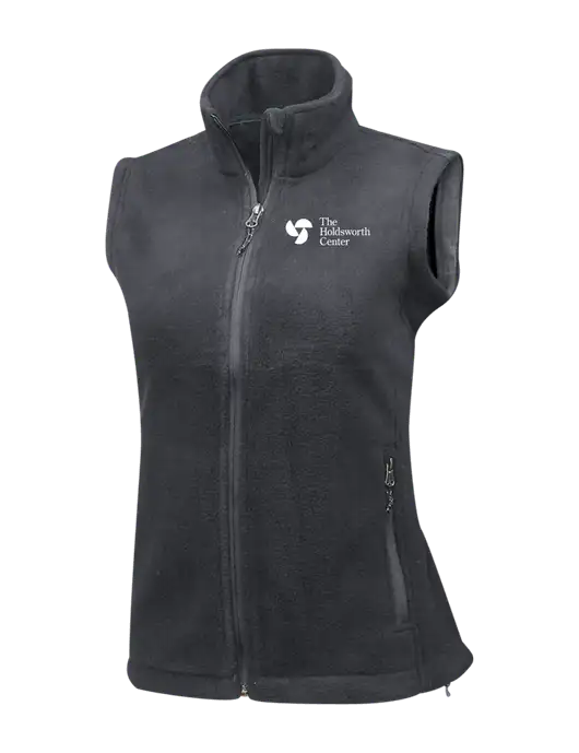 Medium Grey Womens Fleece Vest w/Holdsworth Center Logo