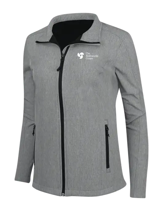 Medium Grey Heather Womens Core Soft Shell Jacket w/Holdsworth Center Logo