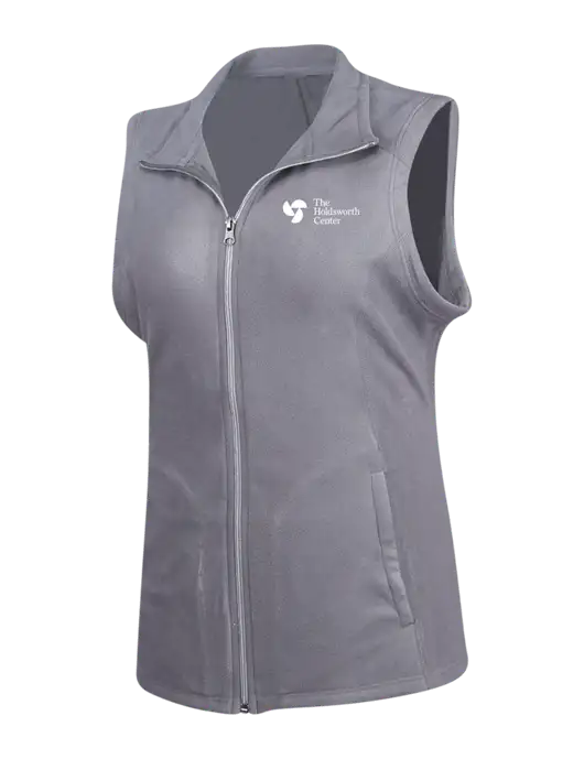 Medium Grey Womens Microfleece Vest w/Holdsworth Center Logo