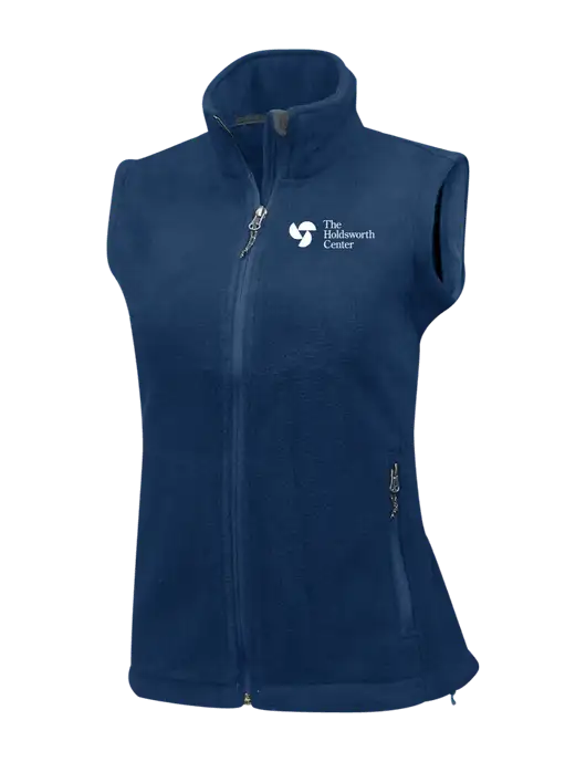 Navy Womens Fleece Vest w/Holdsworth Center Logo