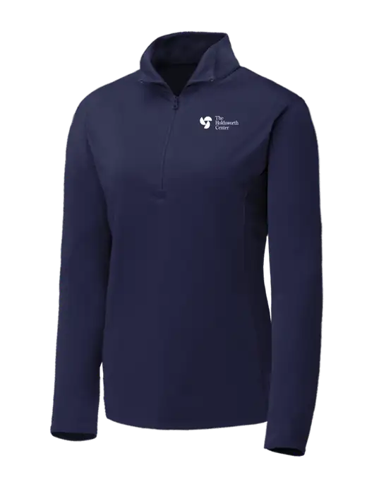 Navy Womens Posicharge Competitor ¼ Zip Pullover w/Holdsworth Center Logo
