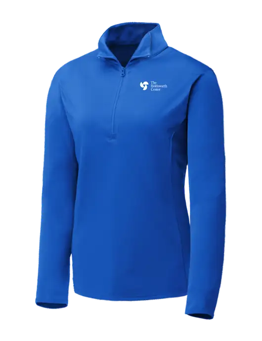 Dark Royal Womens Posicharge Competitor ¼ Zip Pullover w/Holdsworth Center Logo