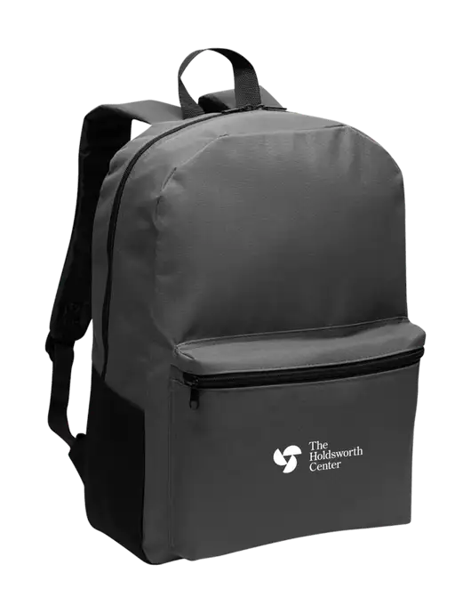 Casual Dark Charcoal Lightweight Laptop Backpack w/Holdsworth Center Logo
