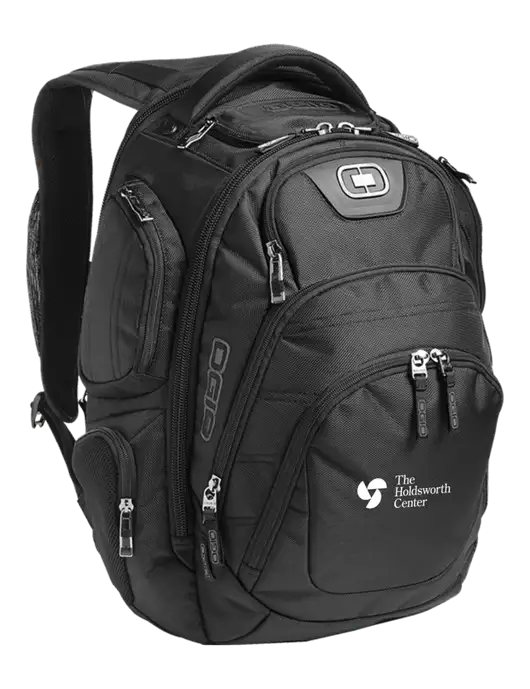 OGIO Black Stratagem Laptop Backpack w/Holdsworth Center Logo