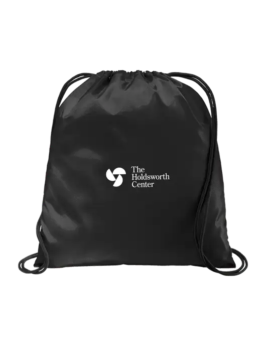 Drawstring  Black Cinch Pack w/Holdsworth Center Logo