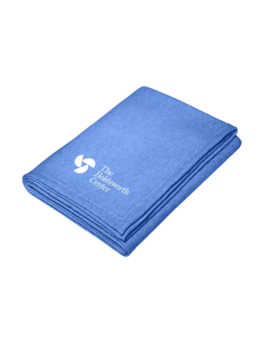 Core Heather Royal Fleece Sweatshirt Blanket w/Holdsworth Center Logo