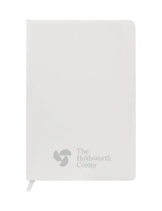 Fabrizio White Hard Cover 5.75 x 8.3  Journal w/Holdsworth Center Logo