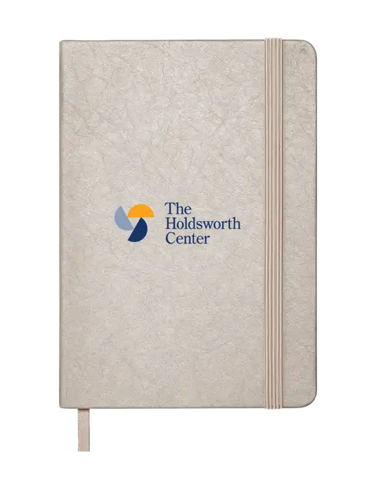 Granite Light Grey Hardcover Journal, 5.62 X  8.37 w/Holdsworth Center Logo