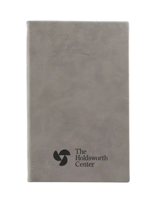 Grey Leatherette 5.25 x 8.25 Journal w/Holdsworth Center Logo
